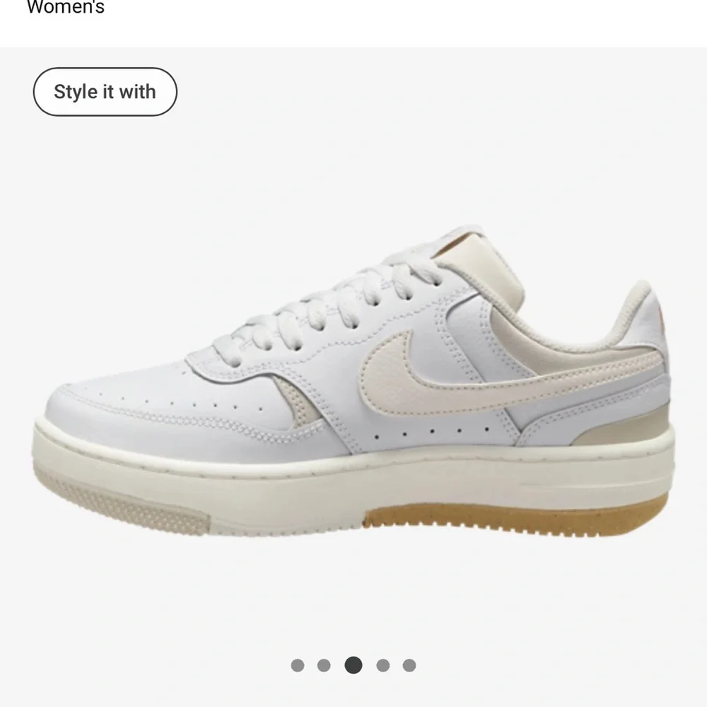 Nike White + Beige Women's Sneakers-Gemma - Picture 7 of 7
